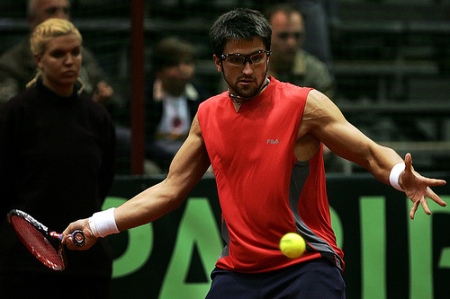The oft-spectacled Serbian Janko Tipsarevic has a bunch of tattoos.