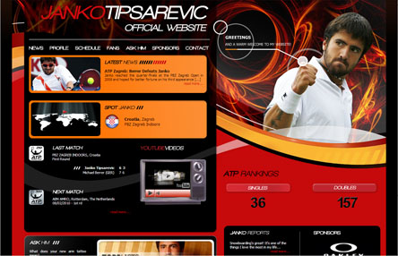 Sury Serbian Janko Tipsarevic now has his very own website.