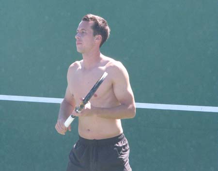 Tattoo Watch: TSF ran into Kohlschreiber during one of his practice sessions 
